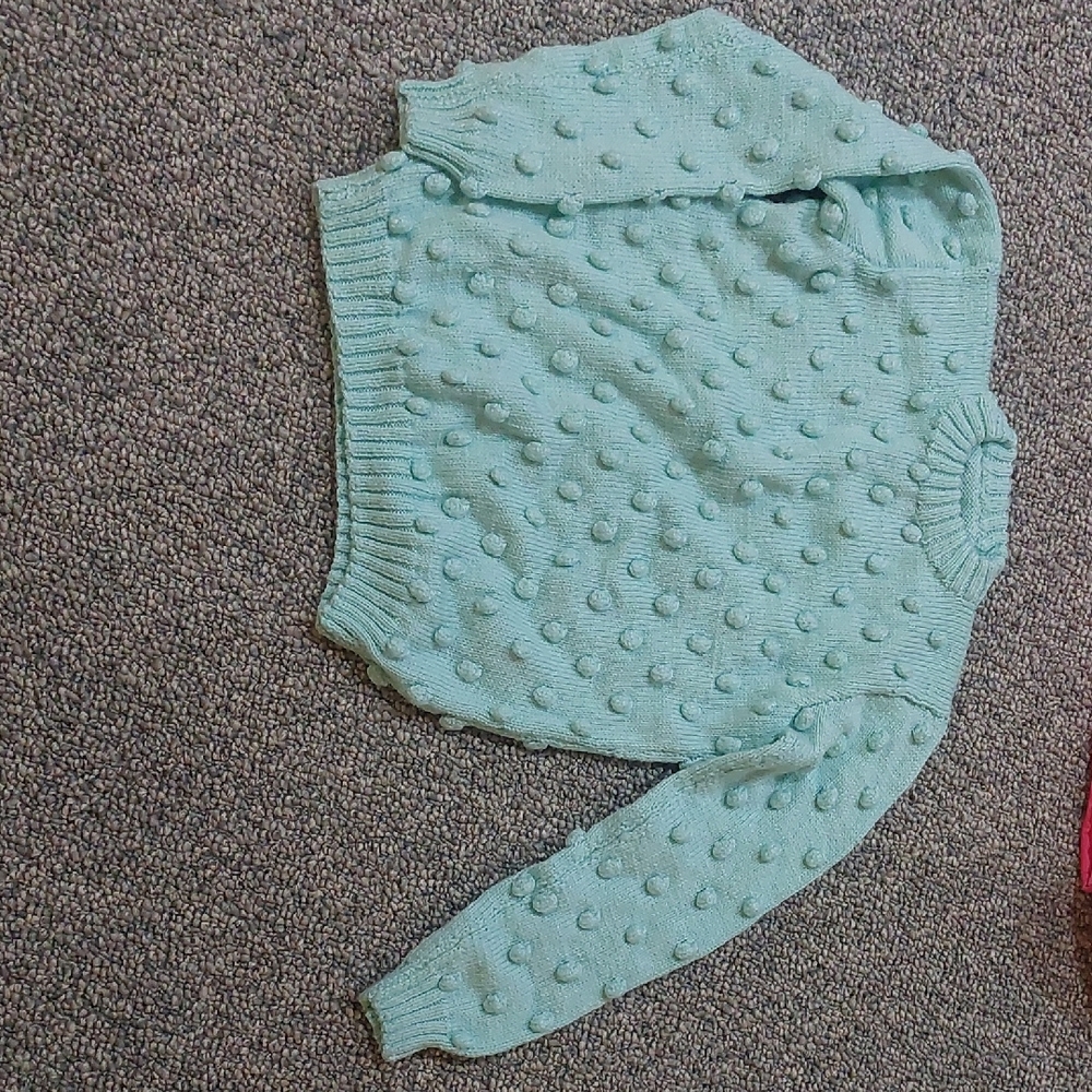 Women's Mint Green Textured Sweater